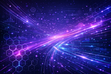 Fototapeta premium Background: The digital world of the future. 3D background. A luxurious and elegant concept. Smooth color transitions with a blur effect remain relevant to highlight the main product without overloadi
