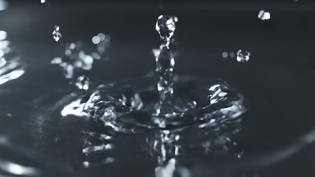 Captivating Water Droplet Dynamics - A High-Speed Macro Photography Showcase.