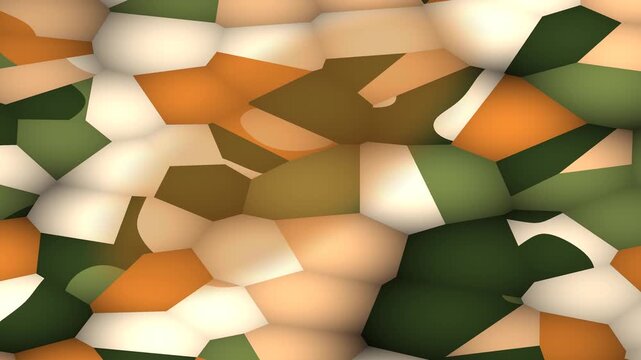 Viewing a colorful abstract mosaic pattern in soft lighting