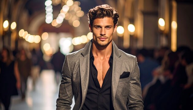 Model auf dem Laufsteg w&auml;hrend einer Fashion Show