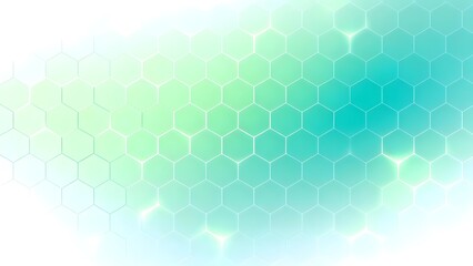 Abstract hexagonal pattern with gradient colors and soft light effects