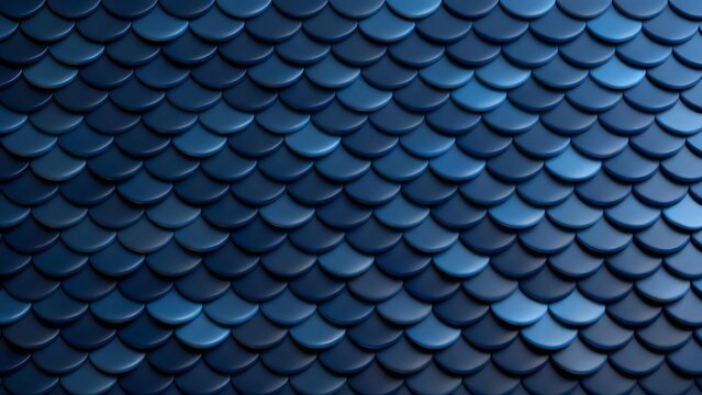 Dark blue overlapping scale pattern resembling fish or dragon skin texture