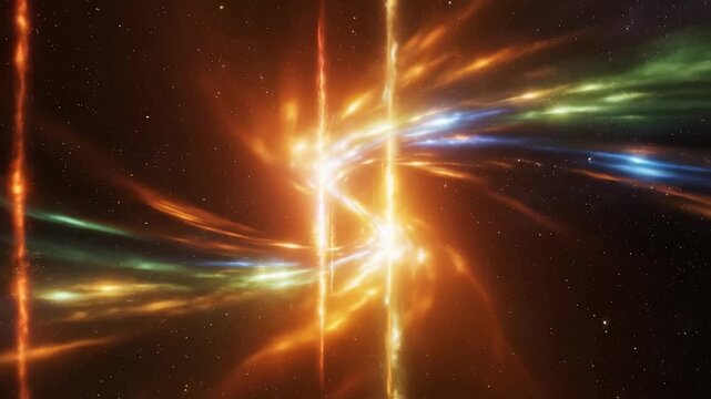 Cosmic energy beams in space
