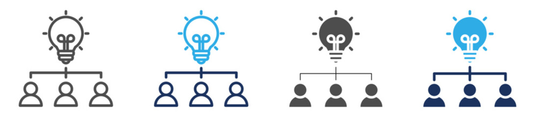 organization behavior icon sheet with multi concept