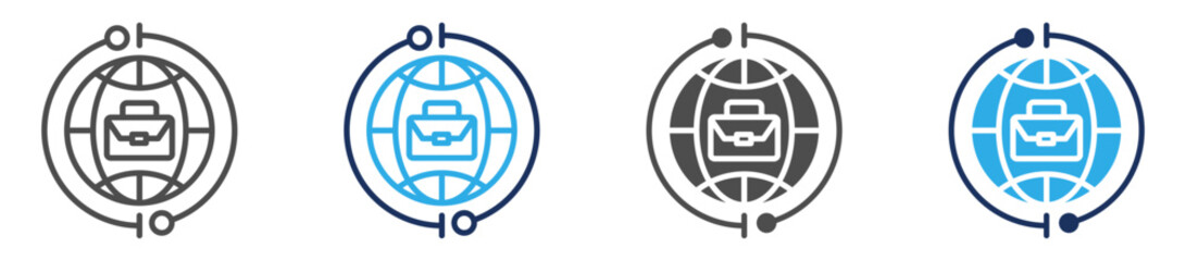 international business icon sheet with multi concept