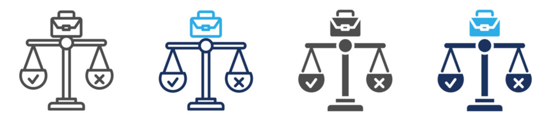 business ethics icon sheet with multi concept