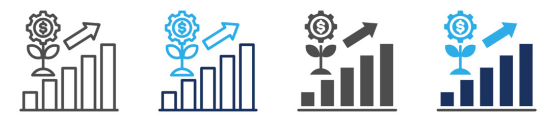sales and development icon sheet with multi concept