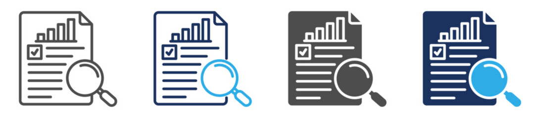 data analysis icon sheet with multi concept