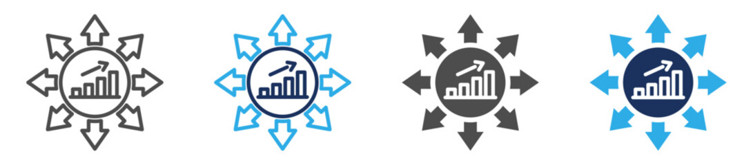 change management icon sheet with multi concept