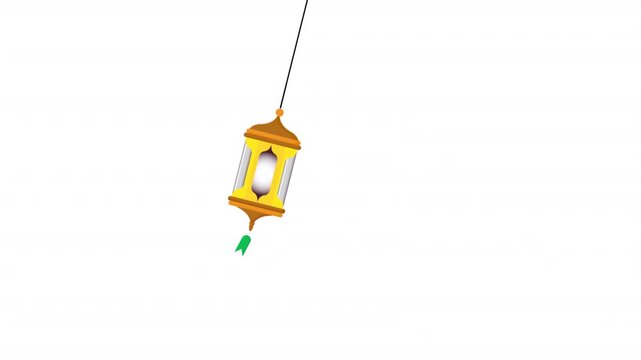 Animated lantern footage glowing with spiritual light, symbolizing Ramadan and Eid celebrations