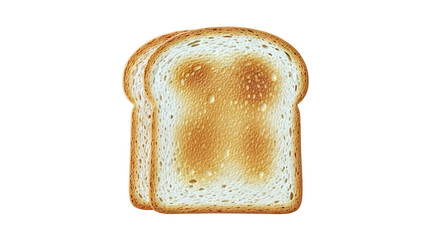 Two Slices of Toasted White Bread