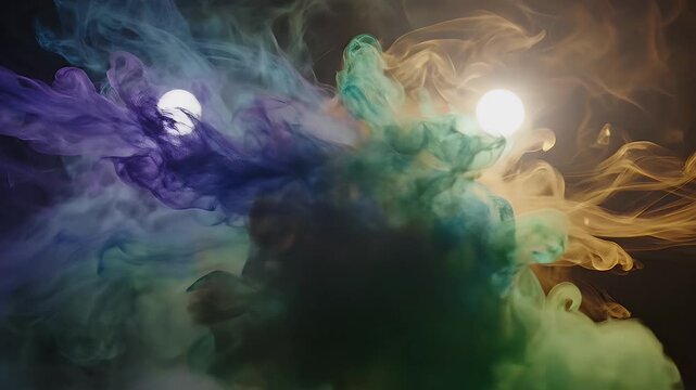 Colorful smoke art abstract background with vibrant hues and artistic design.