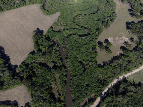 Varzea River in Tijucas do Sul Parana Brazil.