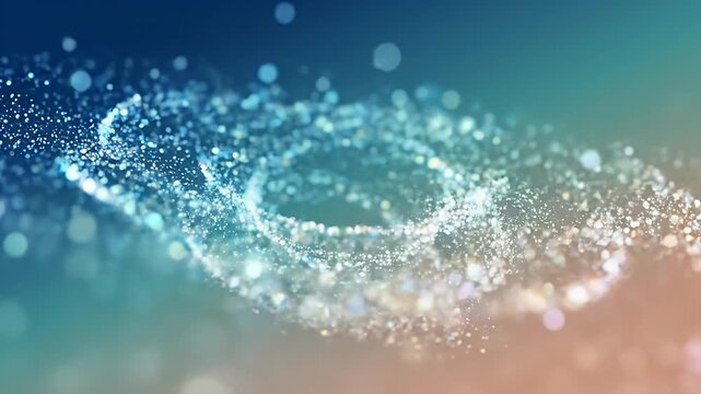 Abstract particle background with bokeh effect, beautiful digital animation.