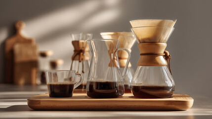 Manual Coffee Brewing with Glass Dripper