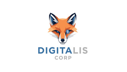 Obraz premium Digitalis Corp Fox Logo Design Element.