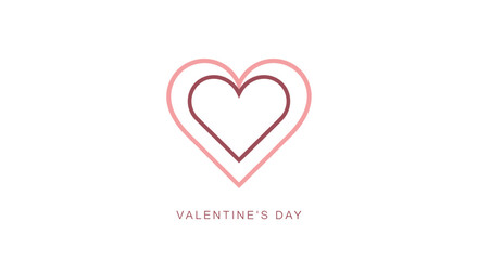 Double Heart Shape Icon for Valentines Day.