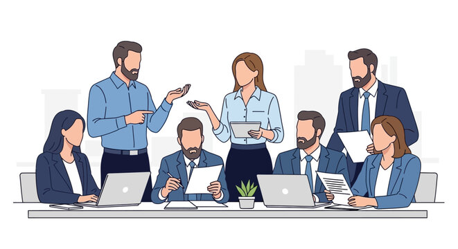 Business Professionals in Meeting Room.