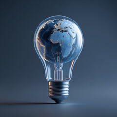 Green energy earth light bulb