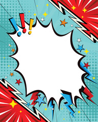 Abstract creative concept comic pop art style blank, layout template 
