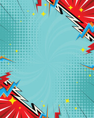 Abstract creative concept comic pop art style blank, layout template
