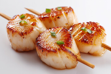 Fresh scallops cooked seafood