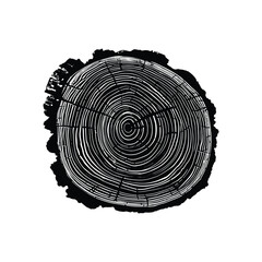 Fototapeta premium Tree log cross section with growth rings