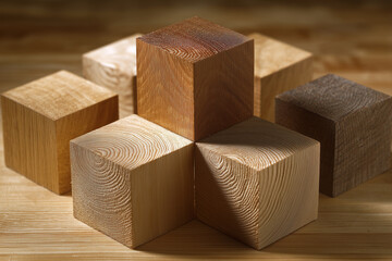 Craft wooden blocks abstract design