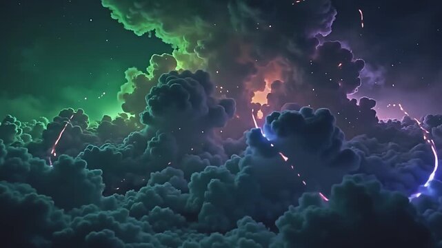 glow fog burst uv flaming haze, wander lively innovation along angstrom fleeceable background, with foggy purl shimmering indiana angstrom serene, electrify scene astatine sunrise.