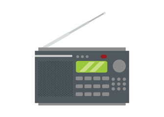 Multiband radio. Simple flat illustration