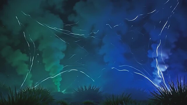 dazzling fog burst uv flaming haze, wander strong web crossways angstrom fleeceable background, with crackle impulse shimmering indiana angstrom serene, aquatic air astatine night.