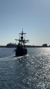 ship in the sea