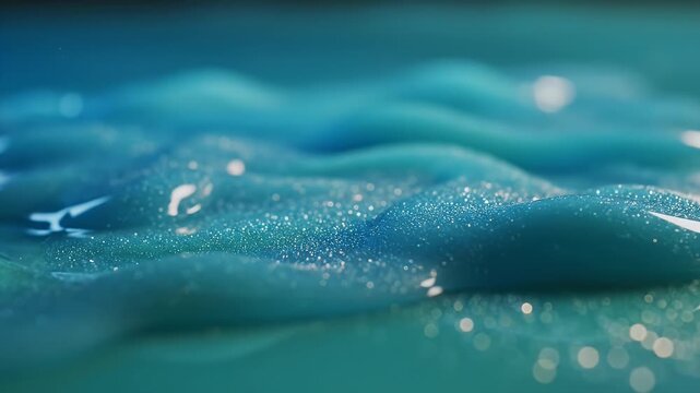 Sparkling water droplets create beautiful patterns and textures on the surface.