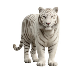 Fototapeta premium PNG Majestic white tiger illustration