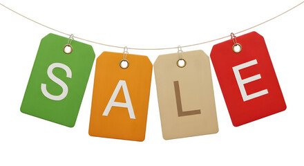 Sale tags png isolated on transparent background