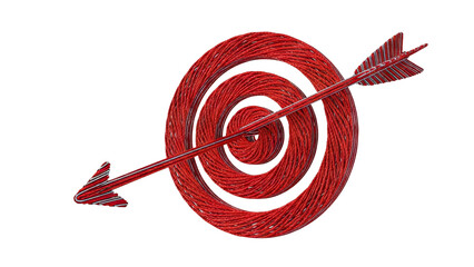 Red Arrow Hitting Target