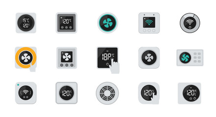 Cute cartoon cacti with happy faces in pots