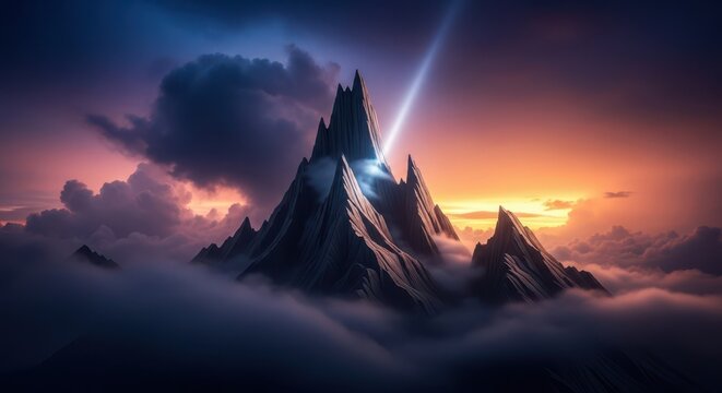 Dramatic view into a massive, twisting rock formation during a violent weather event, showcasing turbulent clouds and deep shadows, formation, violent, ominous