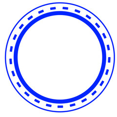Naklejka premium Blue circle logo round icon shape Border frame element design