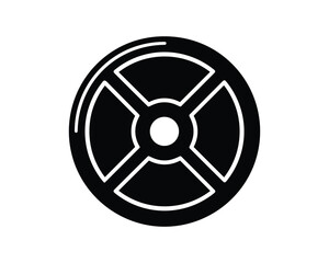 Obraz premium Weight plate icon, gym equipment for fitness, strength training, weightlifting. Perfect for fitness-related designs.