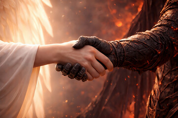 Cooperation Between Opposing Elements ? Angel and Devil