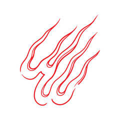 hand drawn japanese traditional flame illustrations line art style flame