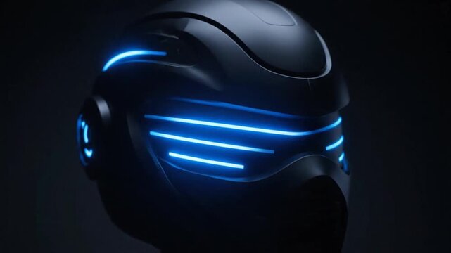 A blue robot arm holds a light blue robot and a blue light bulb near a fast red cartoon race car vector concept designed for computer technology and transport
