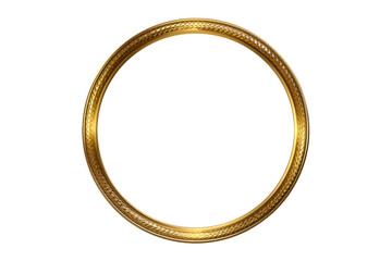 Ornate golden circular frame with intricate braided pattern on black circle, Png, Isolated on Transparent Background, Cut Out