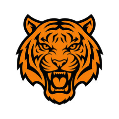 Angry Tiger Head Mascot Vector Graphic
