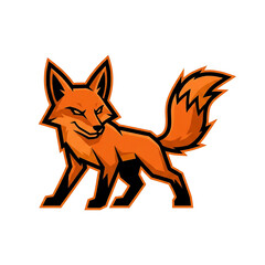 Clever Orange Fox Mascot Vector Illustration