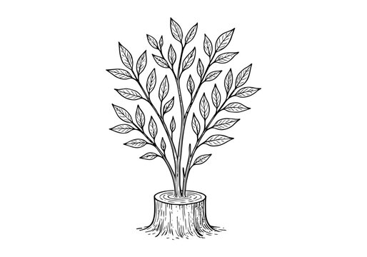 Indian Rosewood Hand Drawn Illustration Vector by AZ for Books, Arts, Design and Decoration Graphic Asset