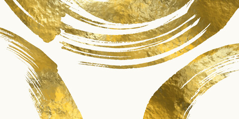 Obraz premium Vector White and Gold Design Template. Japanese style illustration