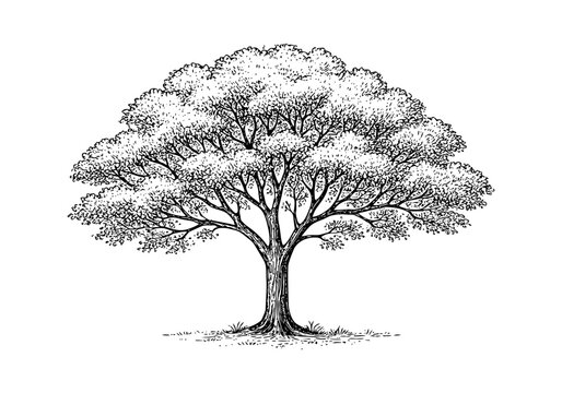 Indian Rosewood Hand Drawn Illustration Vector by AZ for Books, Arts, Design and Decoration Graphic Asset