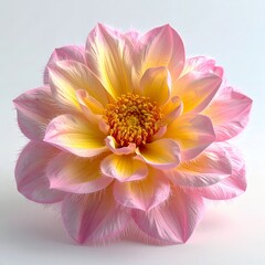 Obraz premium Vibrant Pink and Yellow Dahlia Flower Blossom.